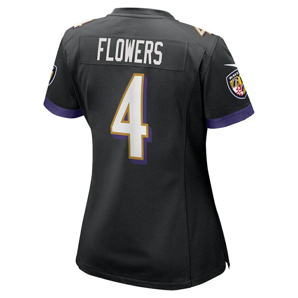 Zay Flowers Baltimore Ravens Women's Alternate Game Jersey - Black - Nike
