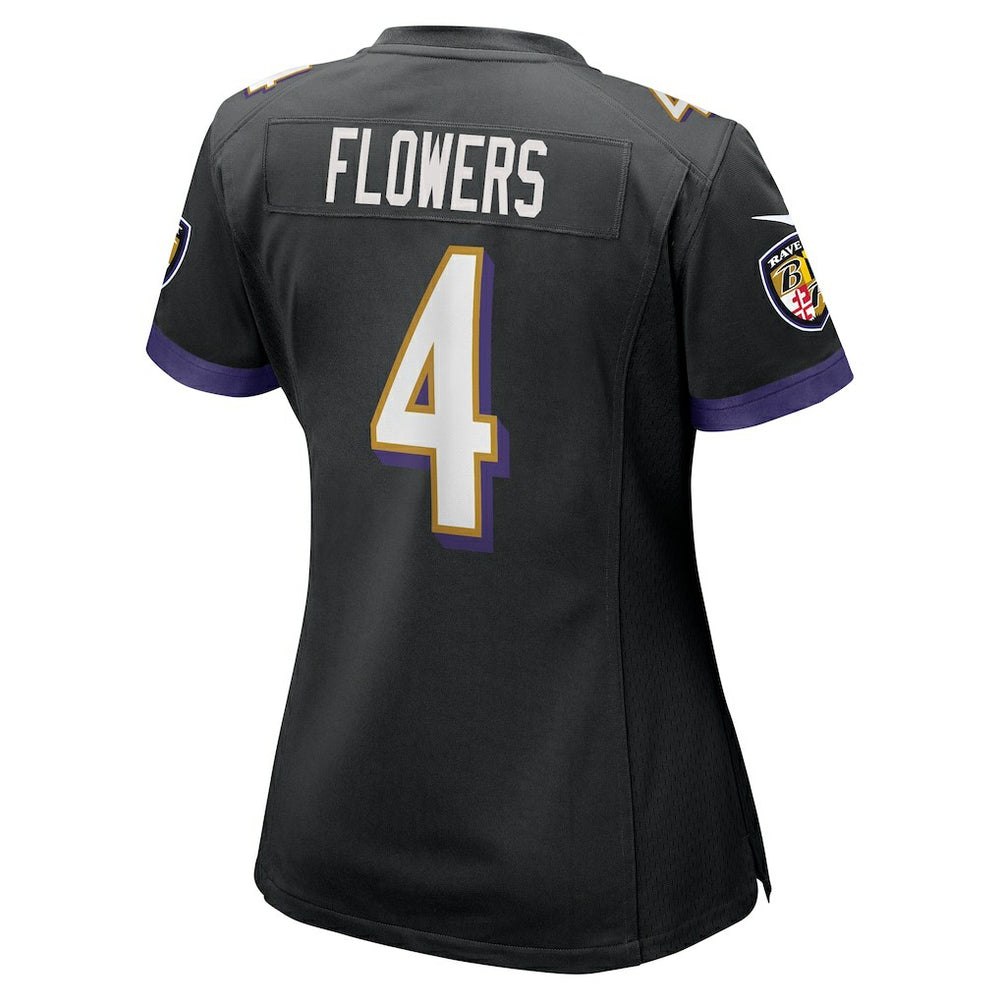 Zay Flowers Baltimore Ravens Women's Alternate Game Jersey - Black - Nike