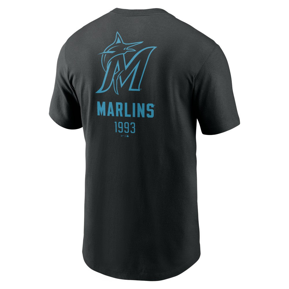 Miami Marlins Nike Large Logo Back Stack T-Shirt for sale
