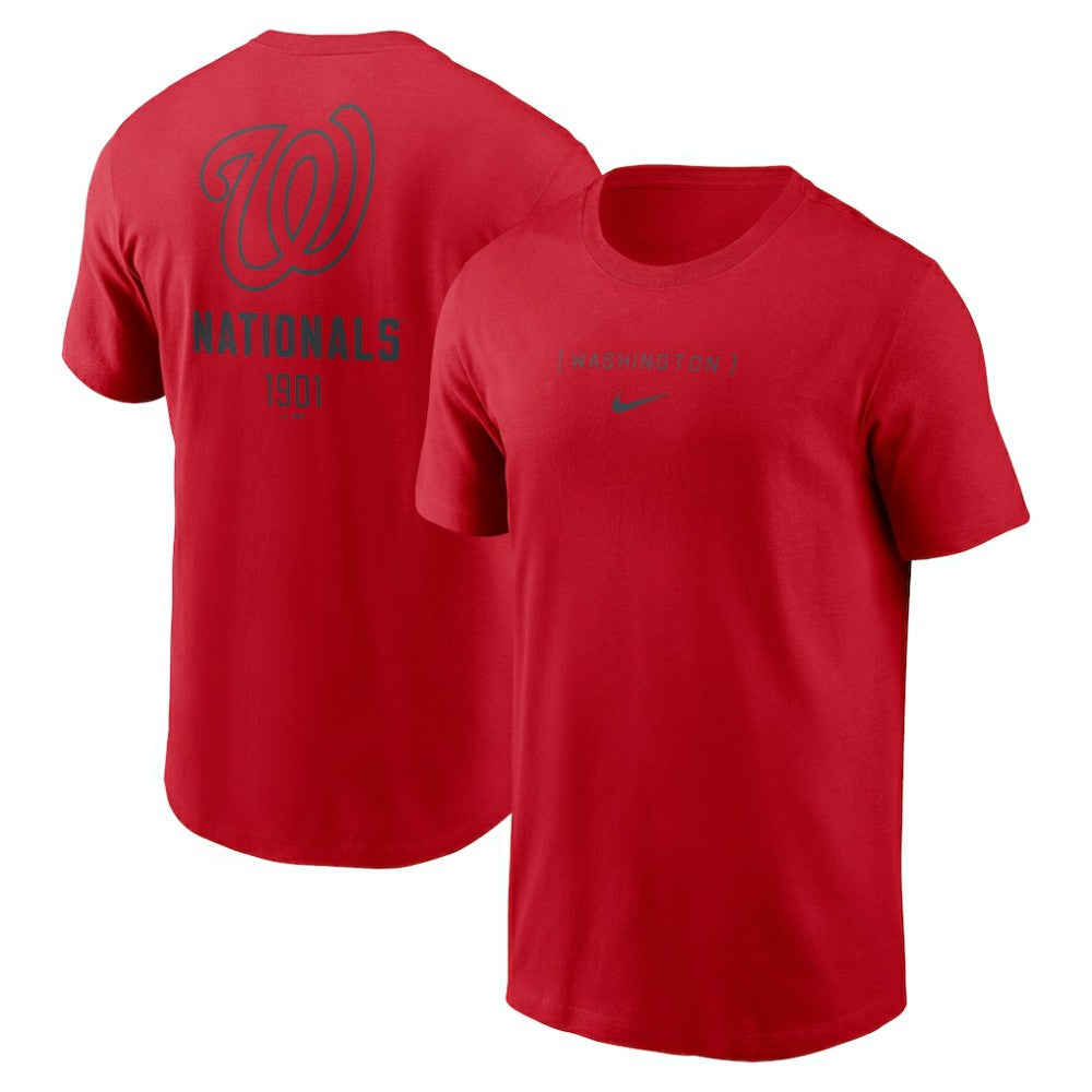 Washington Nationals Nike Large Logo Back Stack T-Shirt Discount