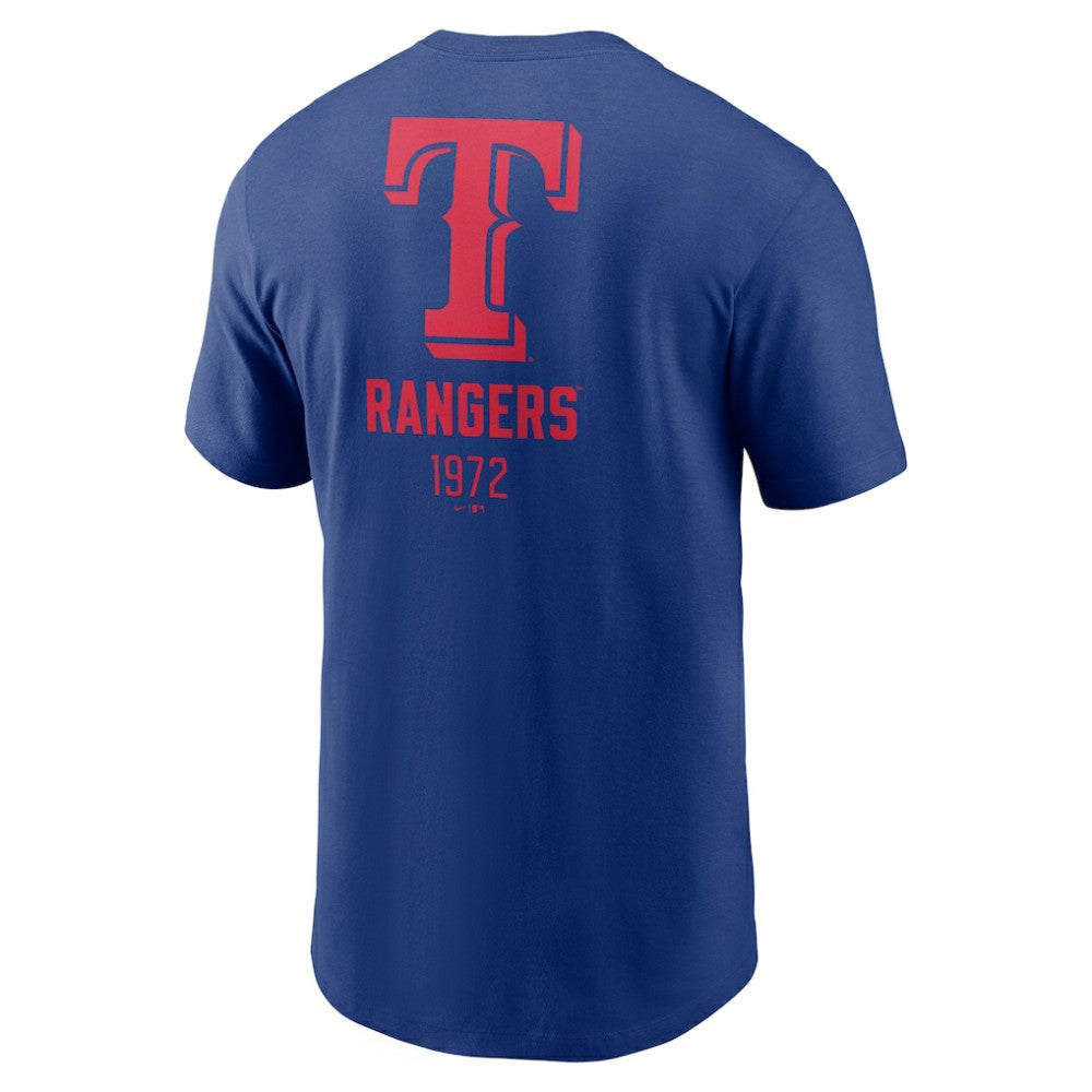 Texas Rangers Nike Large Logo Back Stack T-Shirt Sale