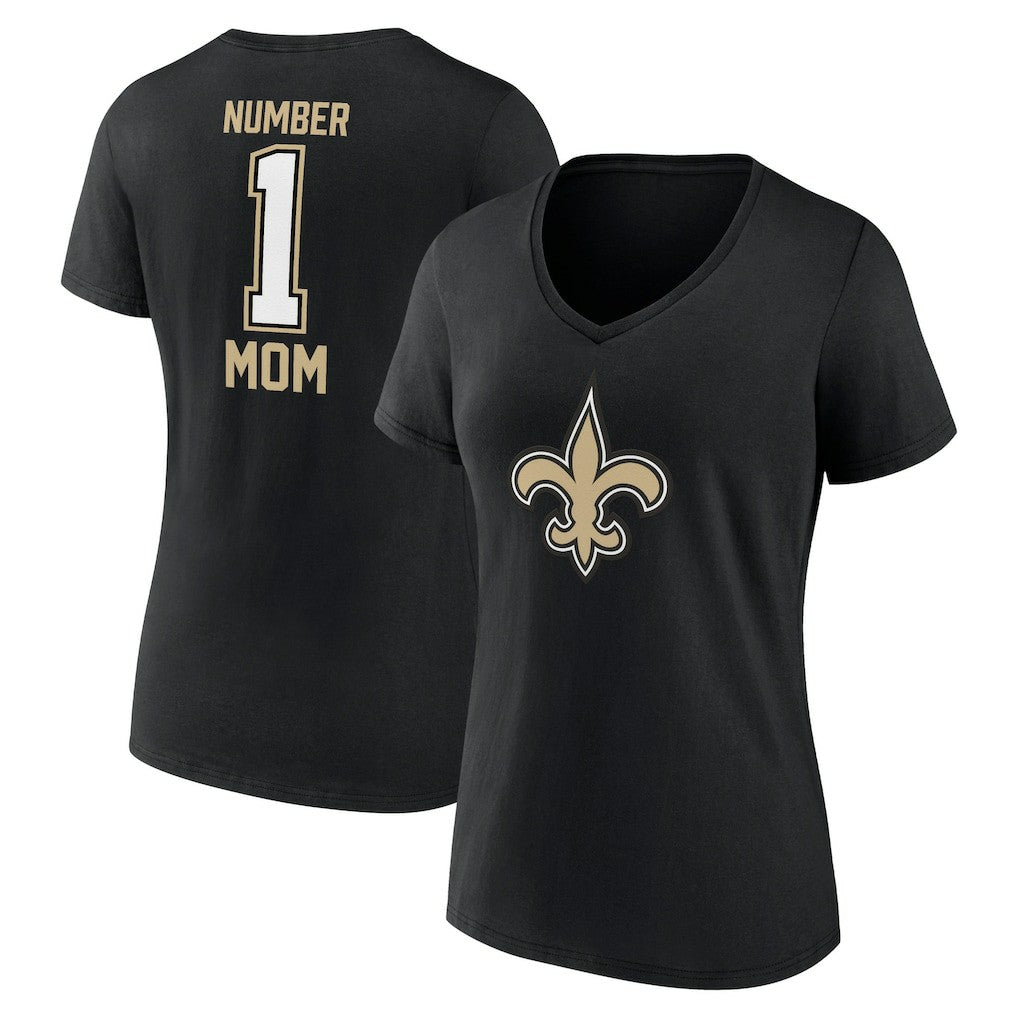 New Orleans Saints Women's Mother's Day V-Neck T-Shirt - Black - Fanatics