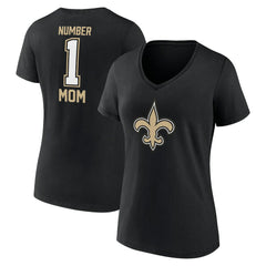 New Orleans Saints Women's Mother's Day V-Neck T-Shirt - Black - Fanatics