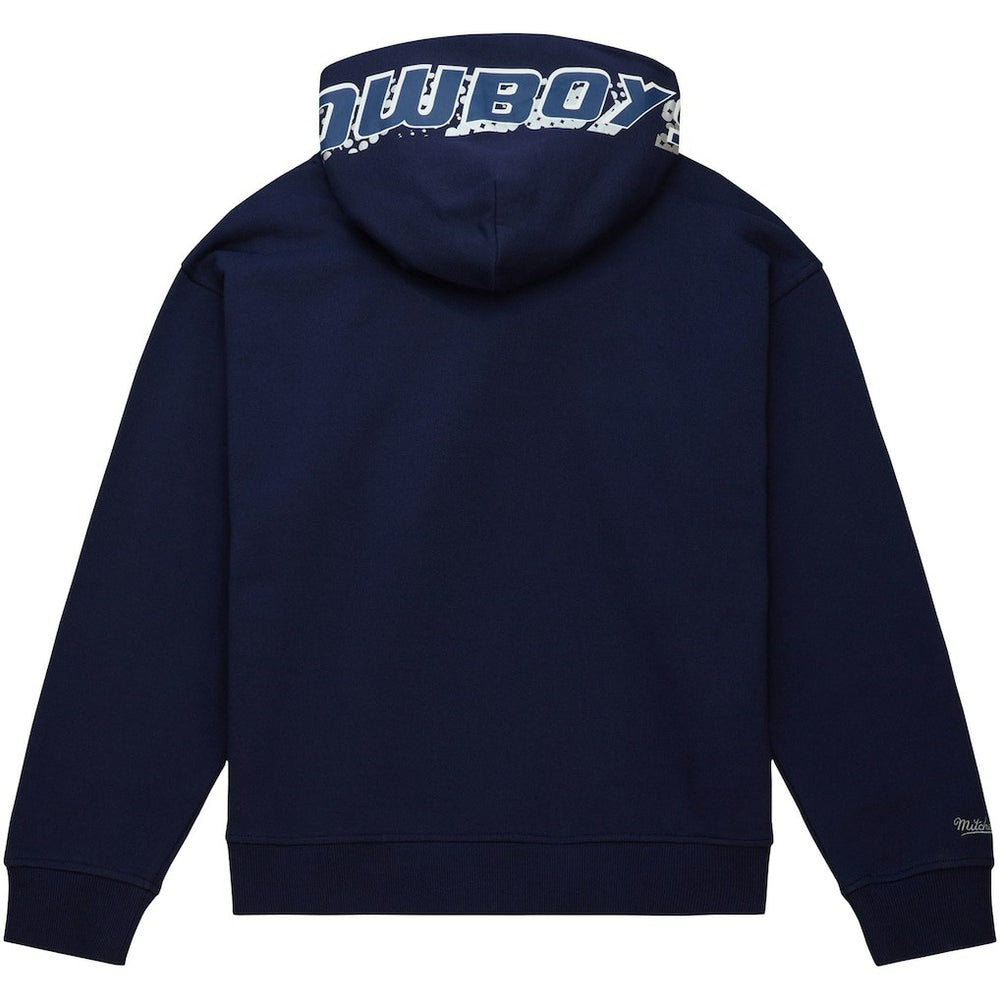 Dallas Cowboys Women's Gridiron Classics Big Face 7.0 Pullover Hoodie - Navy - Mitchell & Ness