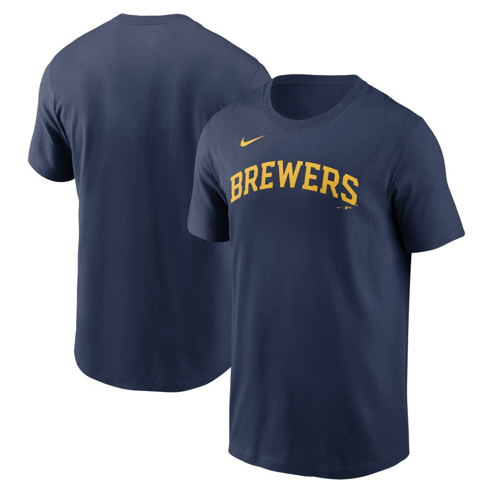 Milwaukee Brewers Nike Fuse Wordmark T-Shirt Outlet