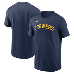 Milwaukee Brewers Nike Fuse Wordmark T-Shirt Outlet