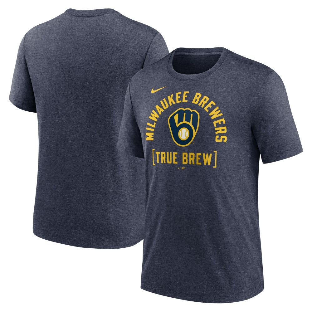 Milwaukee Brewers Nike Swing Big Tri-Blend T-Shirt Online