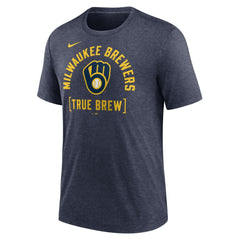 Milwaukee Brewers Nike Swing Big Tri-Blend T-Shirt Online