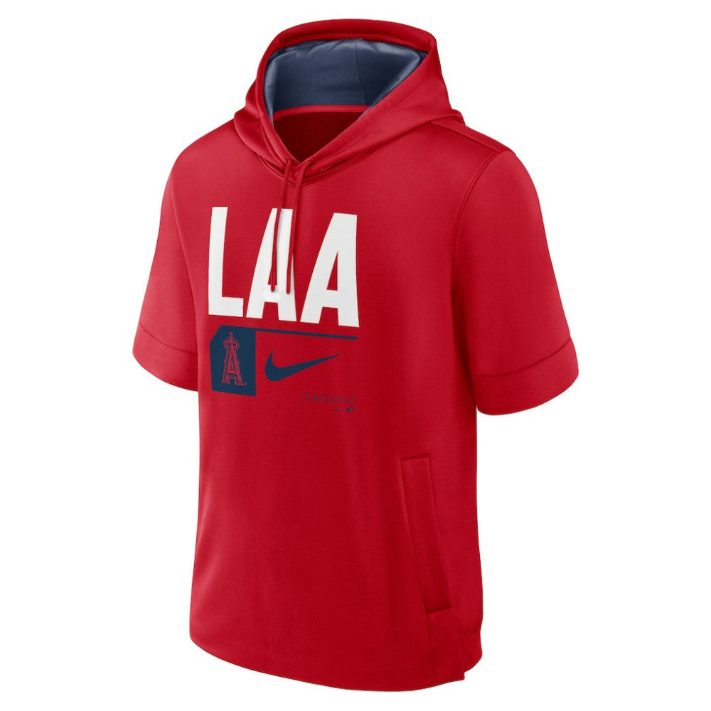 Los Angeles Angels Nike Tri Code Lockup Short Sleeve Pullover Hoodie for sale