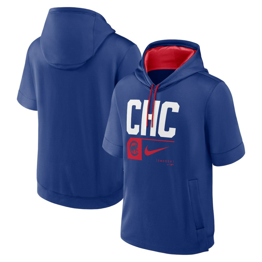 Chicago Cubs Nike Tri Code Lockup Short Sleeve Pullover Hoodie Outlet