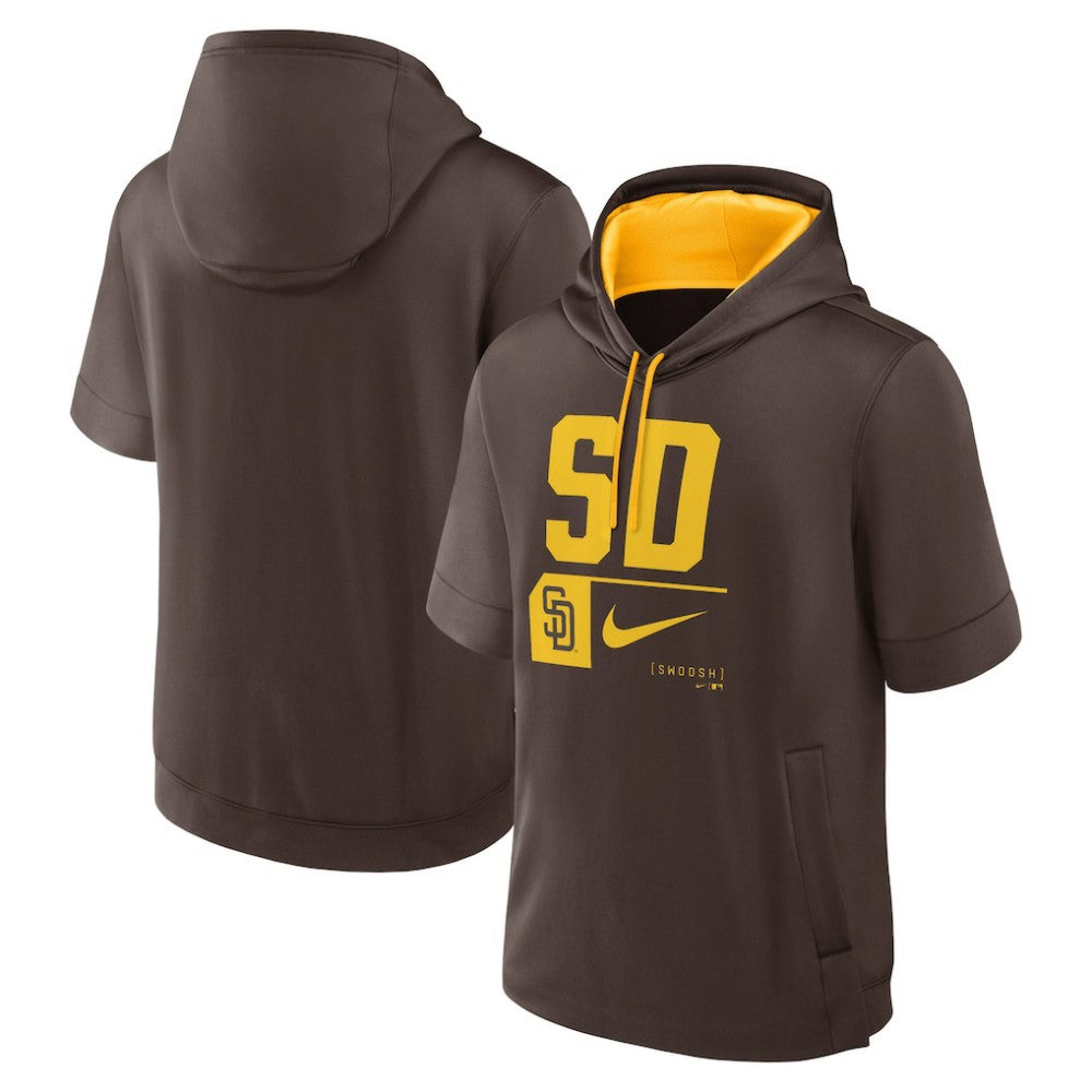 San Diego Padres Nike Tri Code Lockup Short Sleeve Pullover Hoodie Online