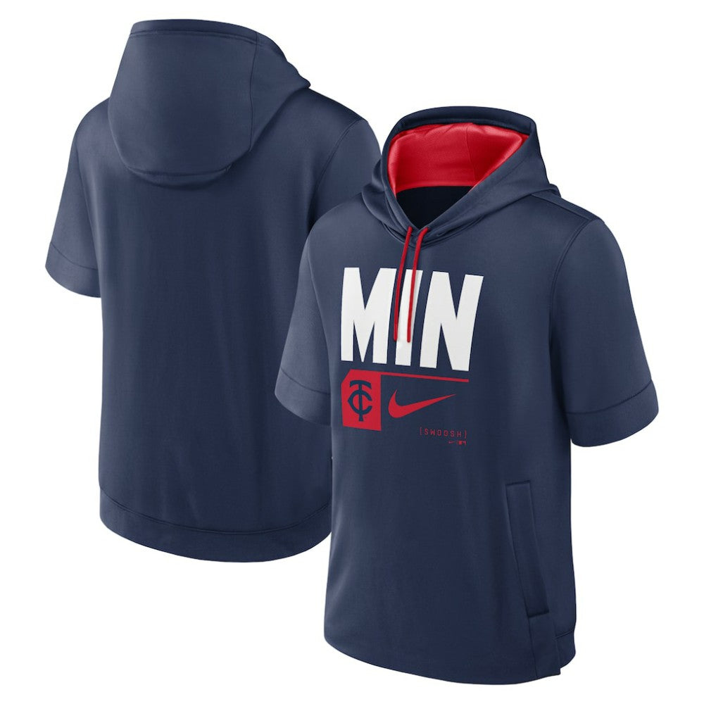 Minnesota Twins Nike Tri Code Lockup Short Sleeve Pullover Hoodie Outlet