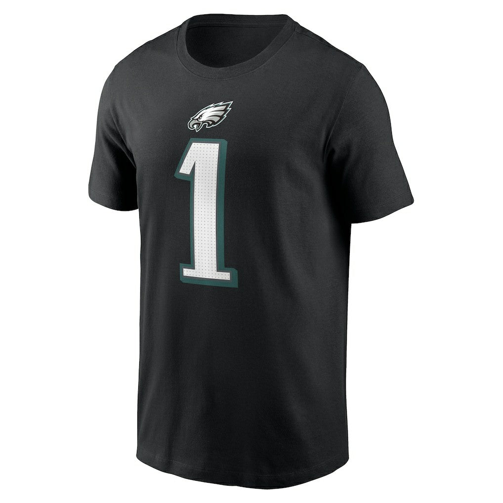 Jalen Hurts Philadelphia Eagles Player Name & Number T-Shirt - Black - Nike