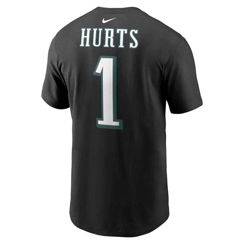 Jalen Hurts Philadelphia Eagles Player Name & Number T-Shirt - Black - Nike