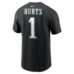 Jalen Hurts Philadelphia Eagles Player Name & Number T-Shirt - Black - Nike