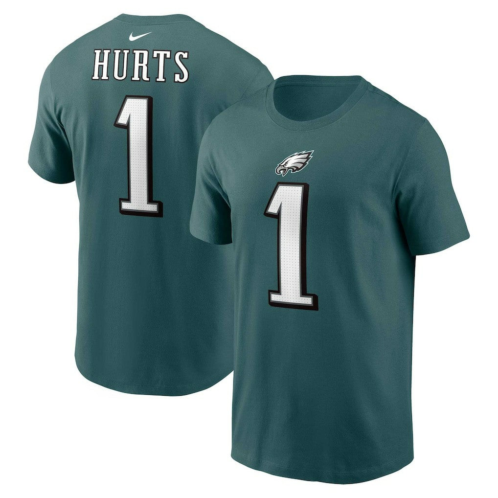 Jalen Hurts Philadelphia Eagles Player Name & Number T-Shirt - Midnight Green - Nike