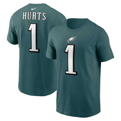 Jalen Hurts Philadelphia Eagles Player Name & Number T-Shirt - Midnight Green - Nike