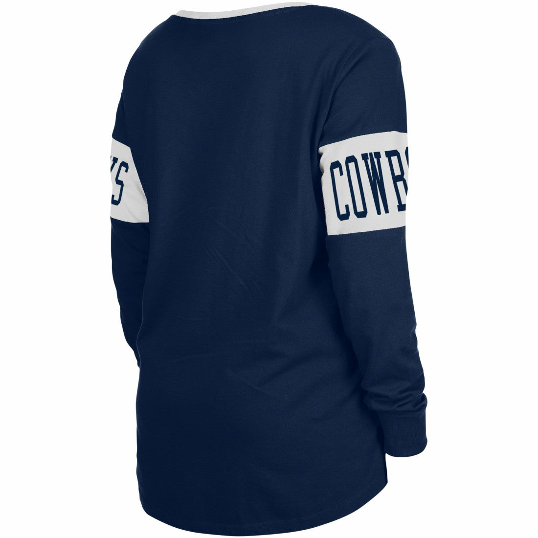 Dallas Cowboys New Era Women's Lace-Up Notch Neck Long Sleeve T-Shirt - Navy - NFL