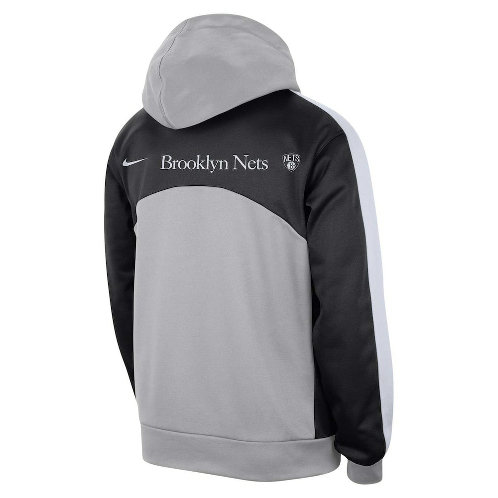 Nike Brooklyn Nets Authentic Starting Five Force Performance Pullover Hoodie Silver/Black