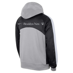 Nike Brooklyn Nets Authentic Starting Five Force Performance Pullover Hoodie Silver/Black