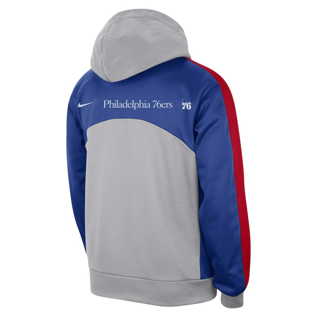Nike Philadelphia 76ers Authentic Starting Five Force Performance Pullover Hoodie Gray/Royal