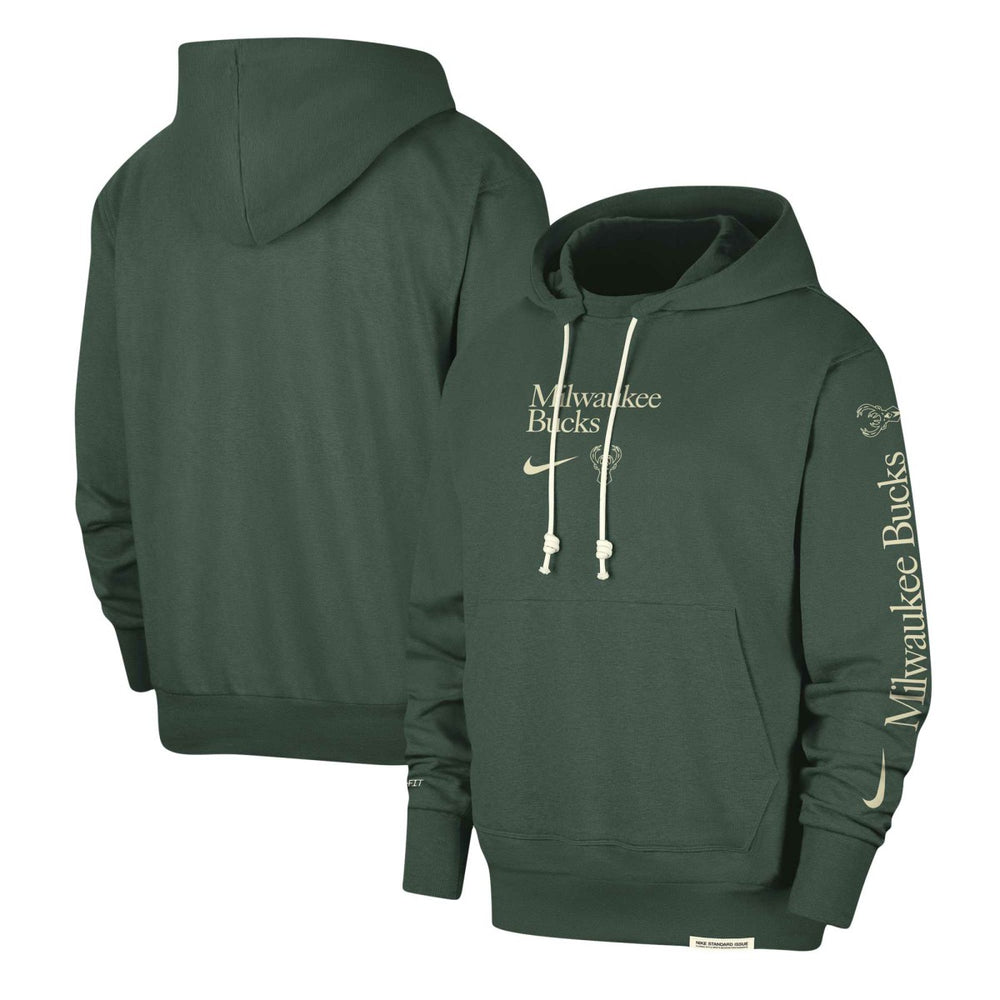 Nike Milwaukee Bucks Authentic Performance Pullover Hoodie Hunter Green