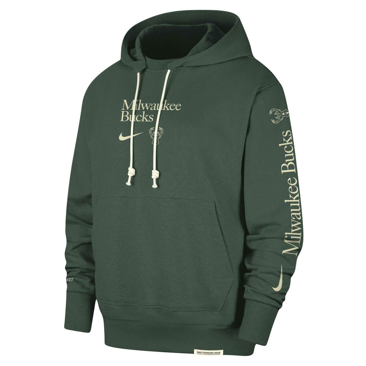 Nike Milwaukee Bucks Authentic Performance Pullover Hoodie Hunter Green