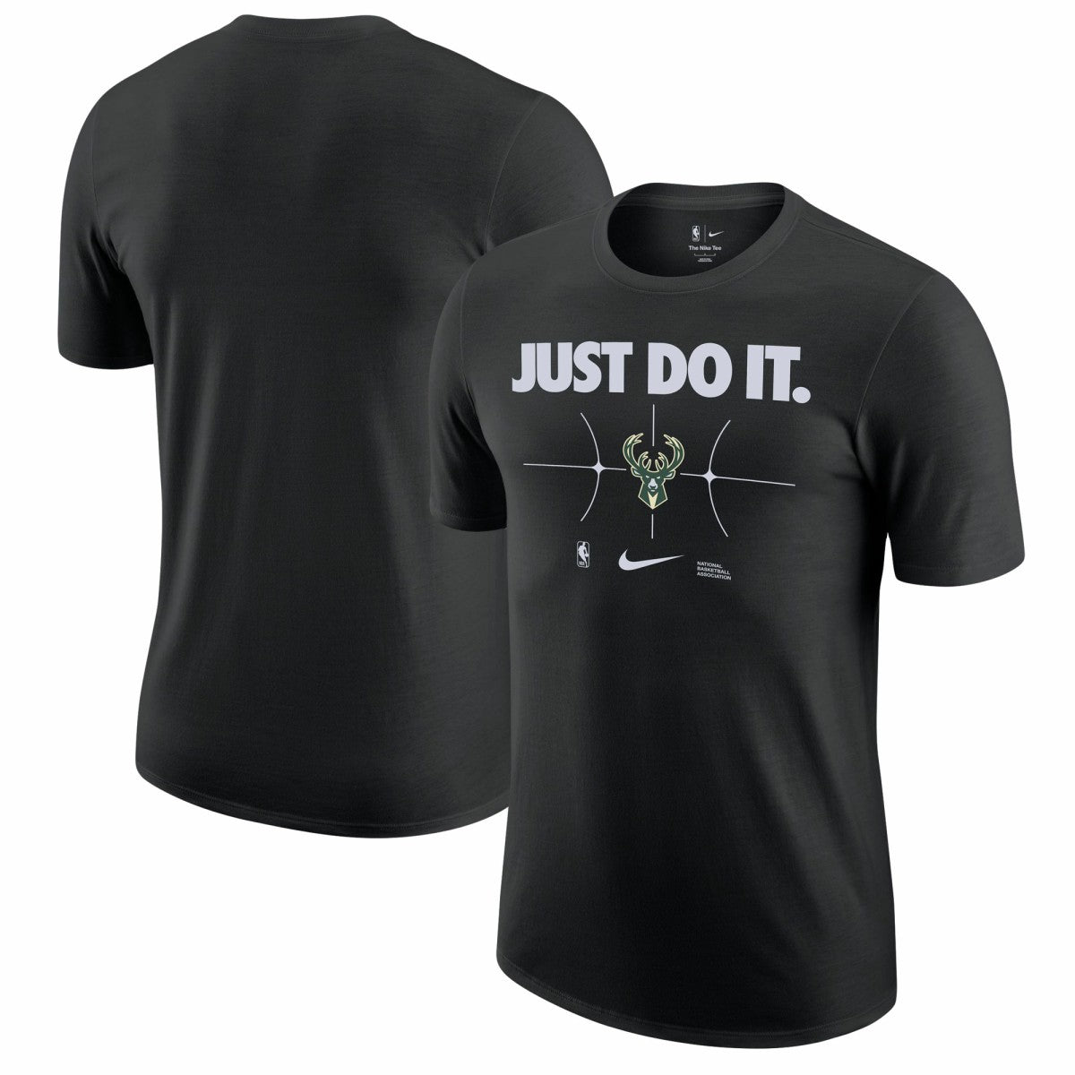 Nike Milwaukee Bucks Just Do It T-Shirt Black