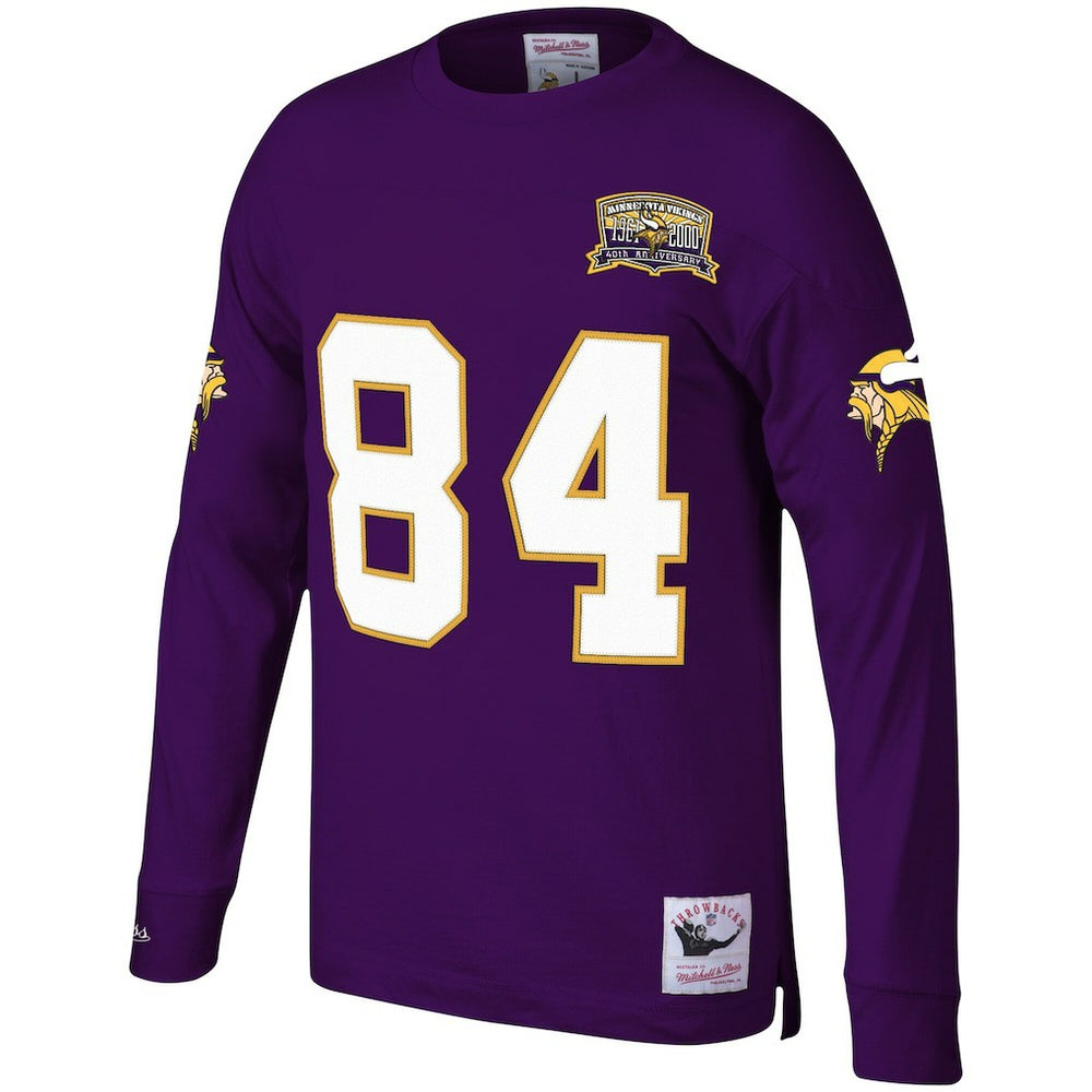 Randy Moss Minnesota Vikings Big & Tall Retired Player Name & Number Long Sleeve Top - Purple - Mitchell & Ness