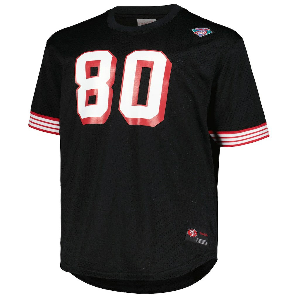 Jerry Rice San Francisco 49ers Big & Tall Mesh Player Name & Number Top - Black - Mitchell & Ness
