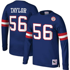 Lawrence Taylor New York Giants Big & Tall Cut & Sew Player Name & Number Long Sleeve T-Shirt - Royal - Mitchell & Ness