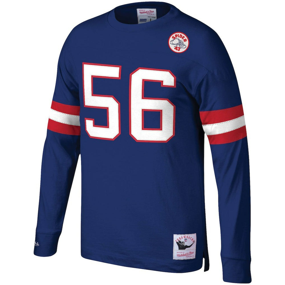 Lawrence Taylor New York Giants Big & Tall Cut & Sew Player Name & Number Long Sleeve T-Shirt - Royal - Mitchell & Ness