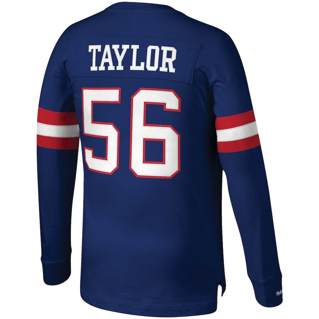 Lawrence Taylor New York Giants Big & Tall Cut & Sew Player Name & Number Long Sleeve T-Shirt - Royal - Mitchell & Ness