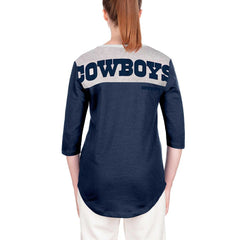 Dallas Cowboys New Era Women's 3/4 Sleeve T-Shirt - Navy - NFL
