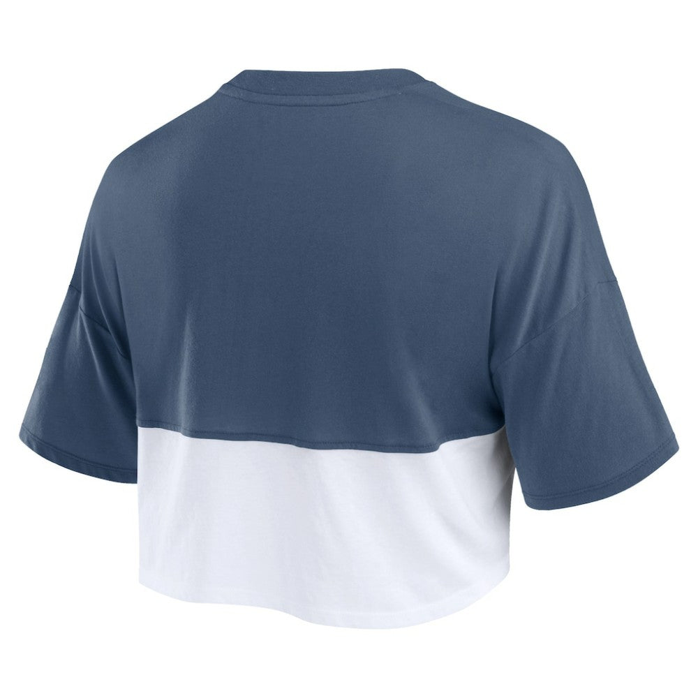 Atlanta Braves Fanatics Women's Color Split Boxy Cropped T-Shirt Online