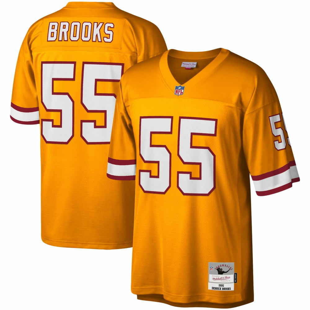 Derrick Brooks Tampa Bay Buccaneers Big & Tall 1995 Legacy Retired Player Jersey - Orange - Mitchell & Ness