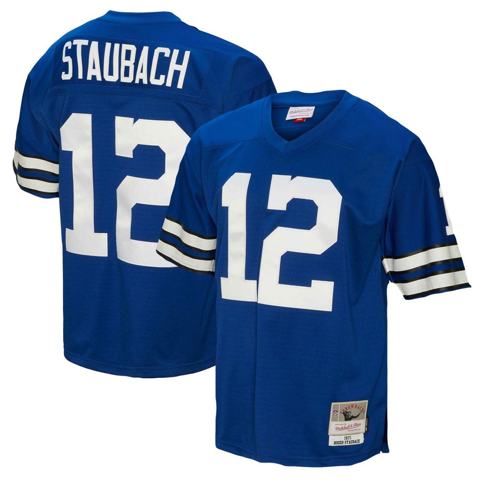 Roger Staubach Dallas Cowboys Big & Tall 1971 Legacy Retired Player Jersey - Navy - Mitchell & Ness