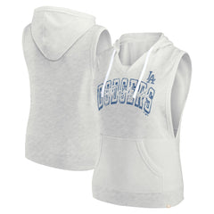 Los Angeles Dodgers Fanatics Women's Lounge Script Sleeveless Pullover Hoodie Sale