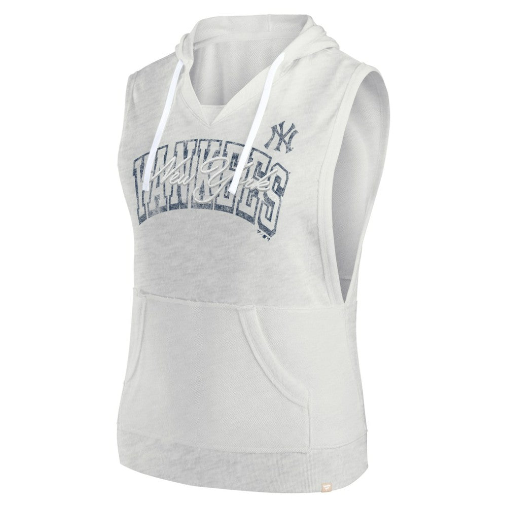 New York Yankees Fanatics Women's Lounge Script Sleeveless Pullover Hoodie Near Me