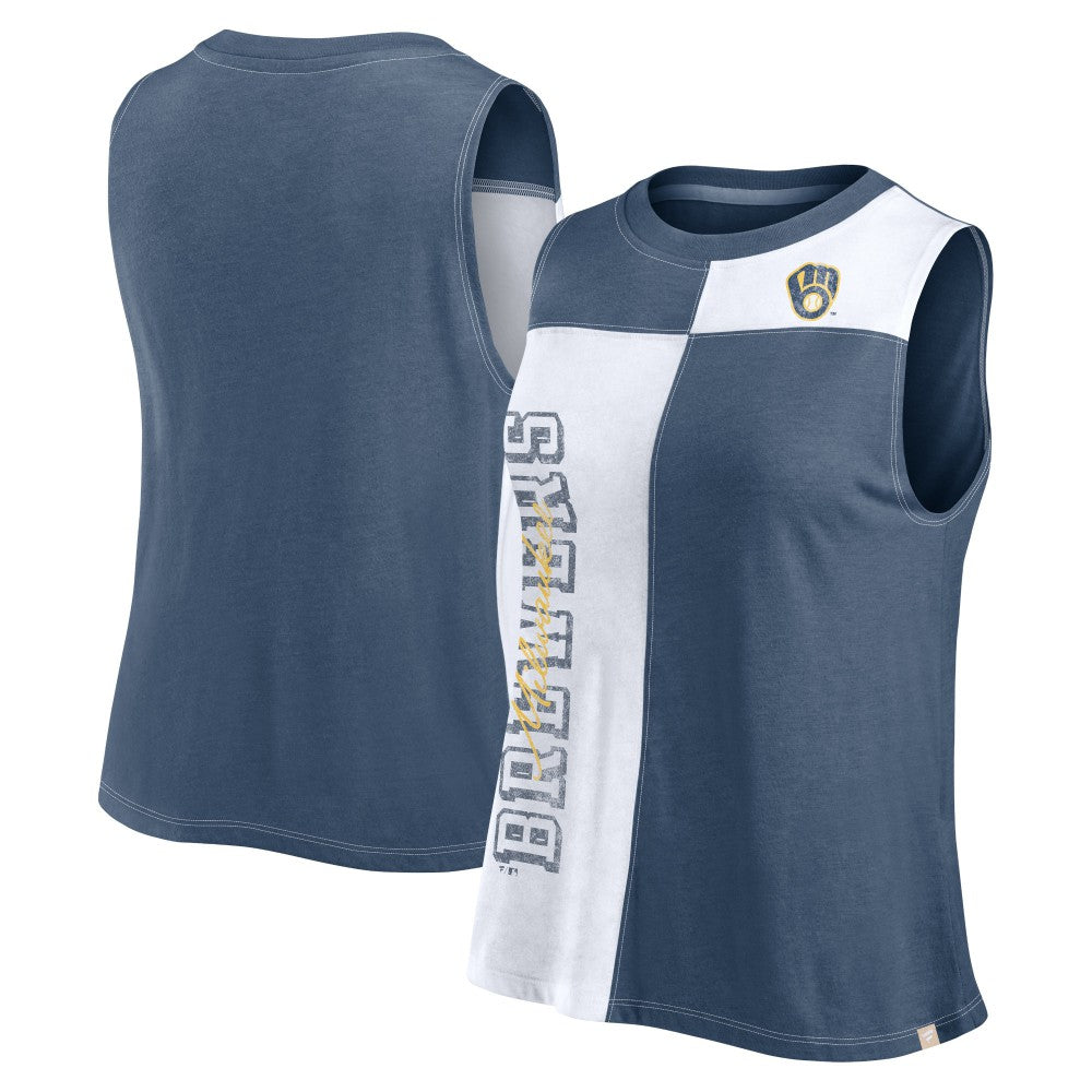 Milwaukee Brewers Fanatics Women's Color-Block Tank Top Sale