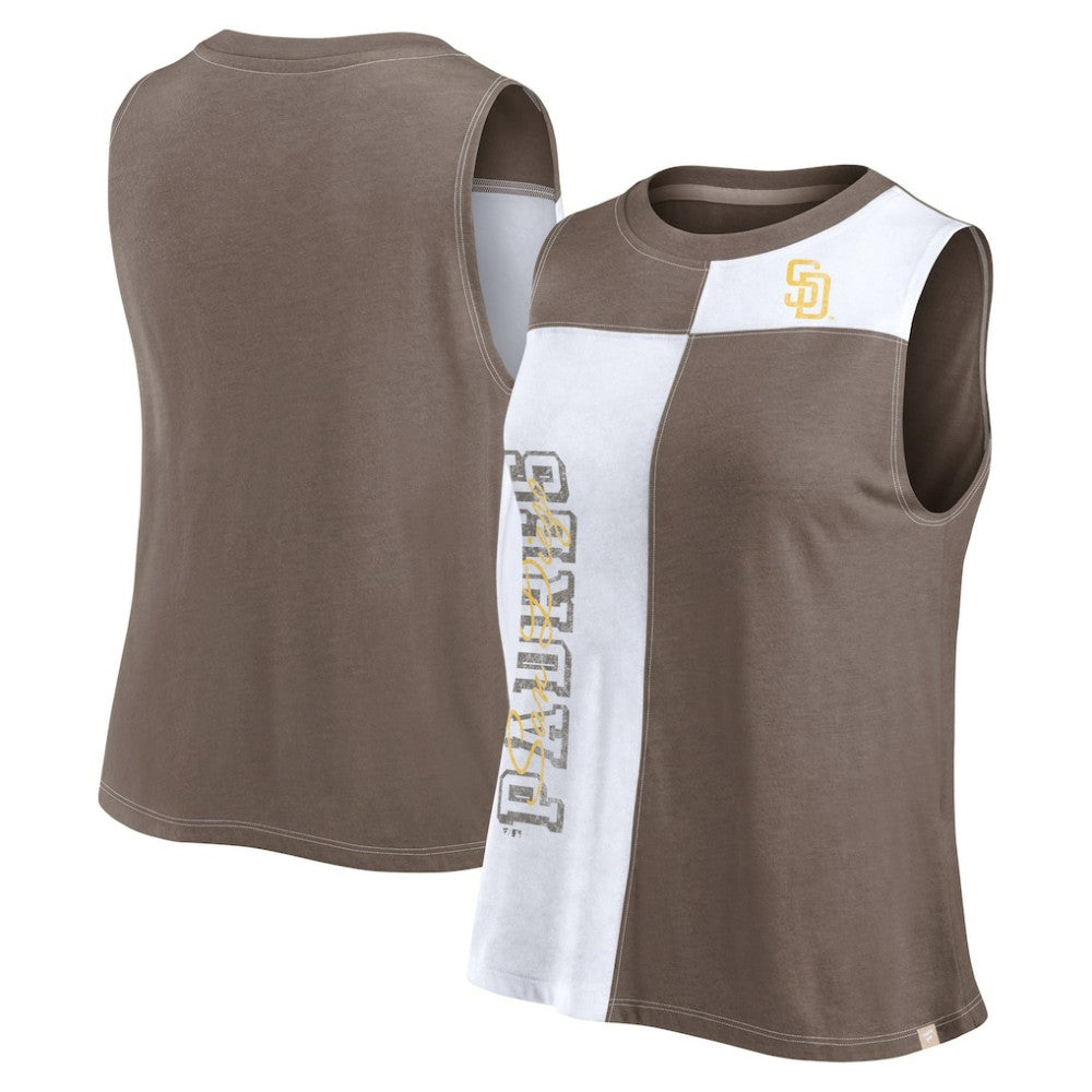 San Diego Padres Fanatics Women's Color-Block Tank Top Outlet