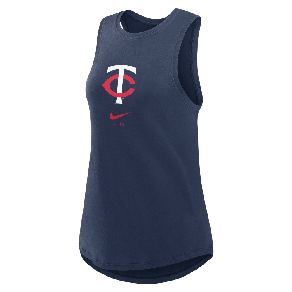 Minnesota Twins Nike Women's Legacy Icon High Neck Dri-FIT Tank Top Discount