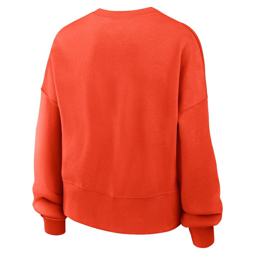 Houston Astros Nike Women's Oversized Cropped Pullover Sweatshirt Discount