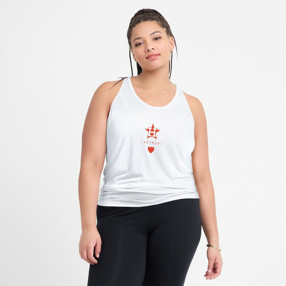 Houston Astros Nike Women's Open-Back Crisscross Dri-FIT Tank Top Discount
