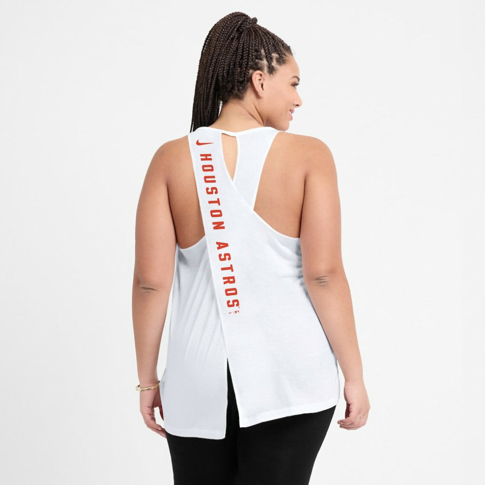 Houston Astros Nike Women's Open-Back Crisscross Dri-FIT Tank Top Discount