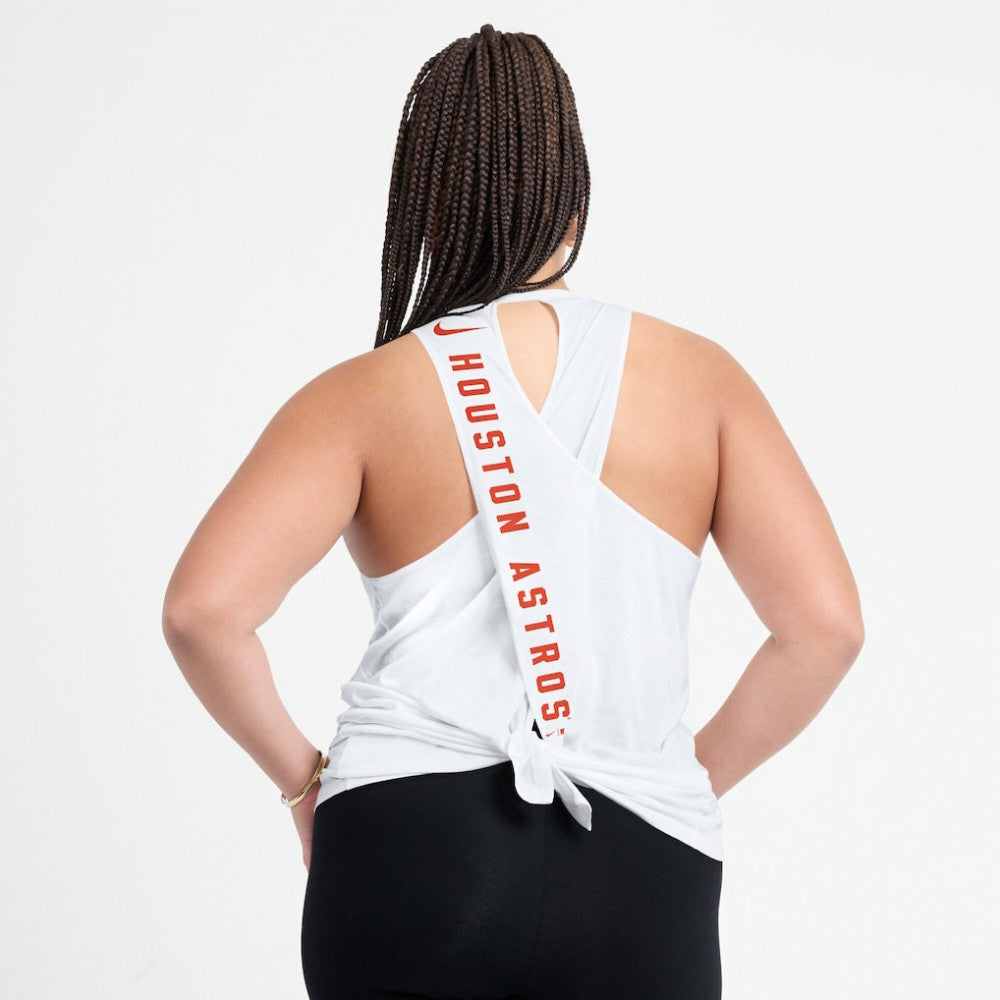 Houston Astros Nike Women's Open-Back Crisscross Dri-FIT Tank Top Discount