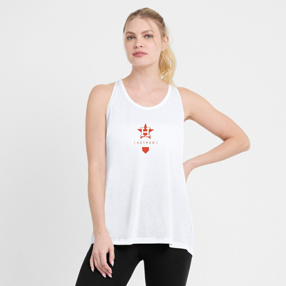 Houston Astros Nike Women's Open-Back Crisscross Dri-FIT Tank Top Discount