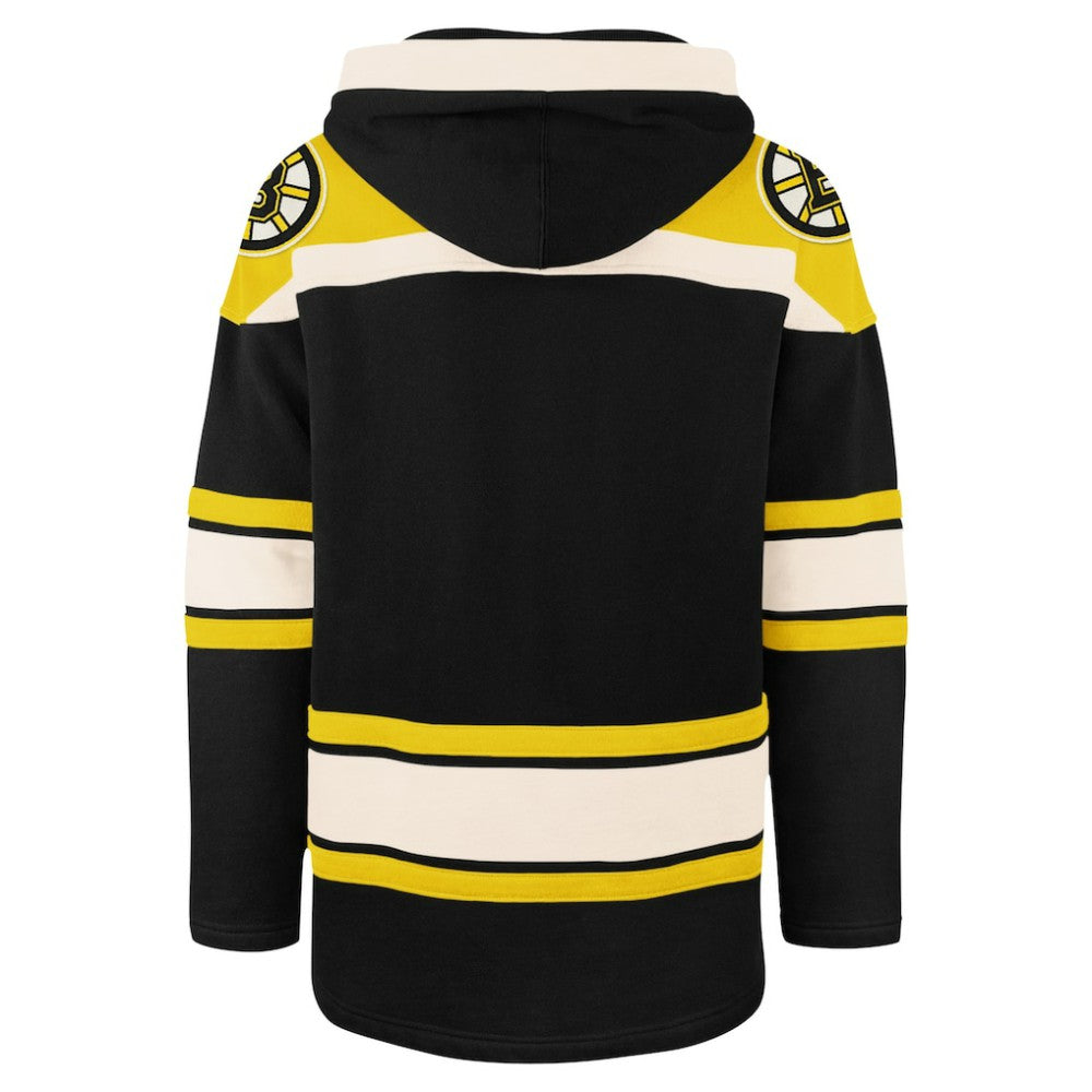 Boston Bruins '47 100th Anniversary Superior Lacer Pullover Hoodie - Black | 47 brand Lifestyle