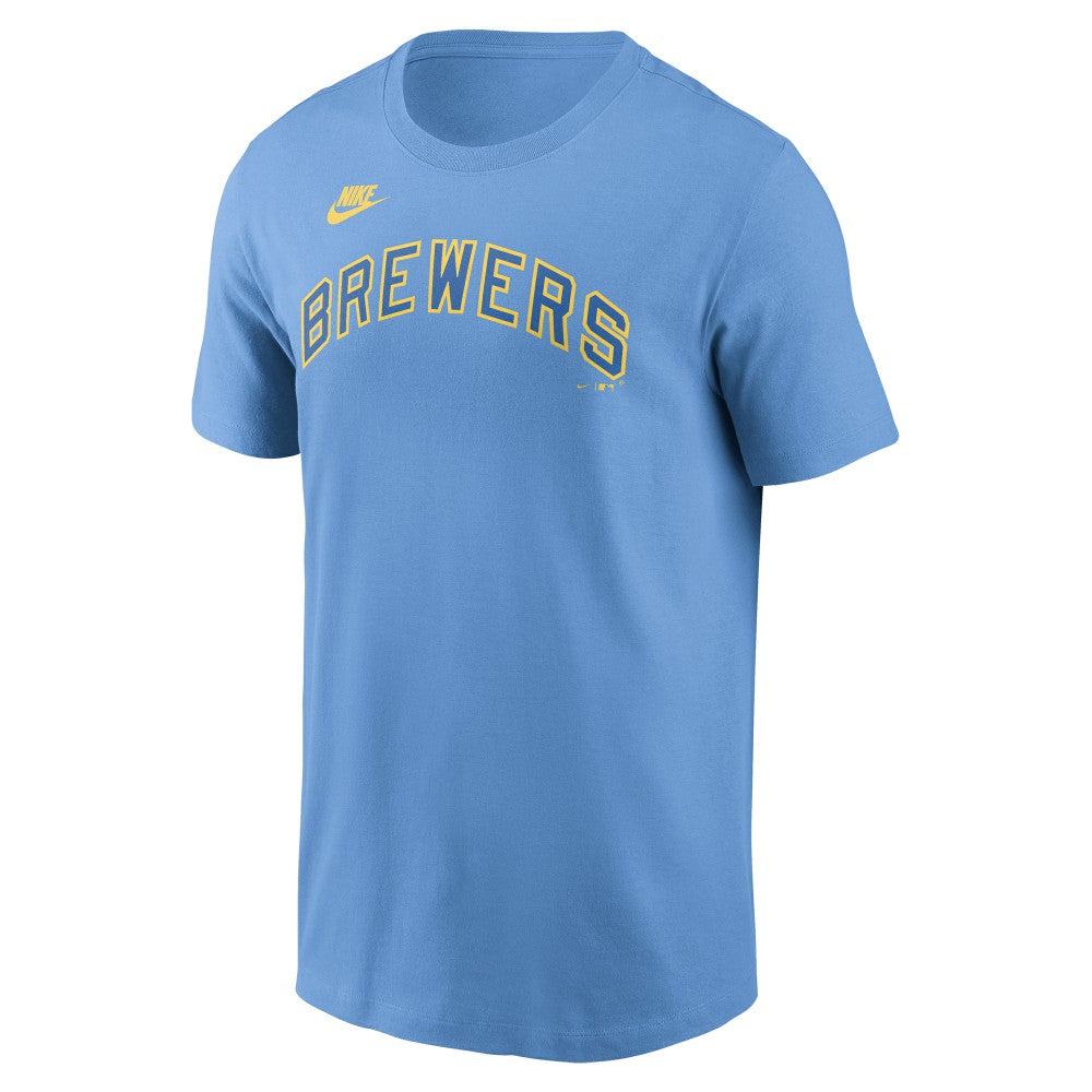 Milwaukee Brewers Nike Cooperstown Collection Wordmark T-Shirt Online