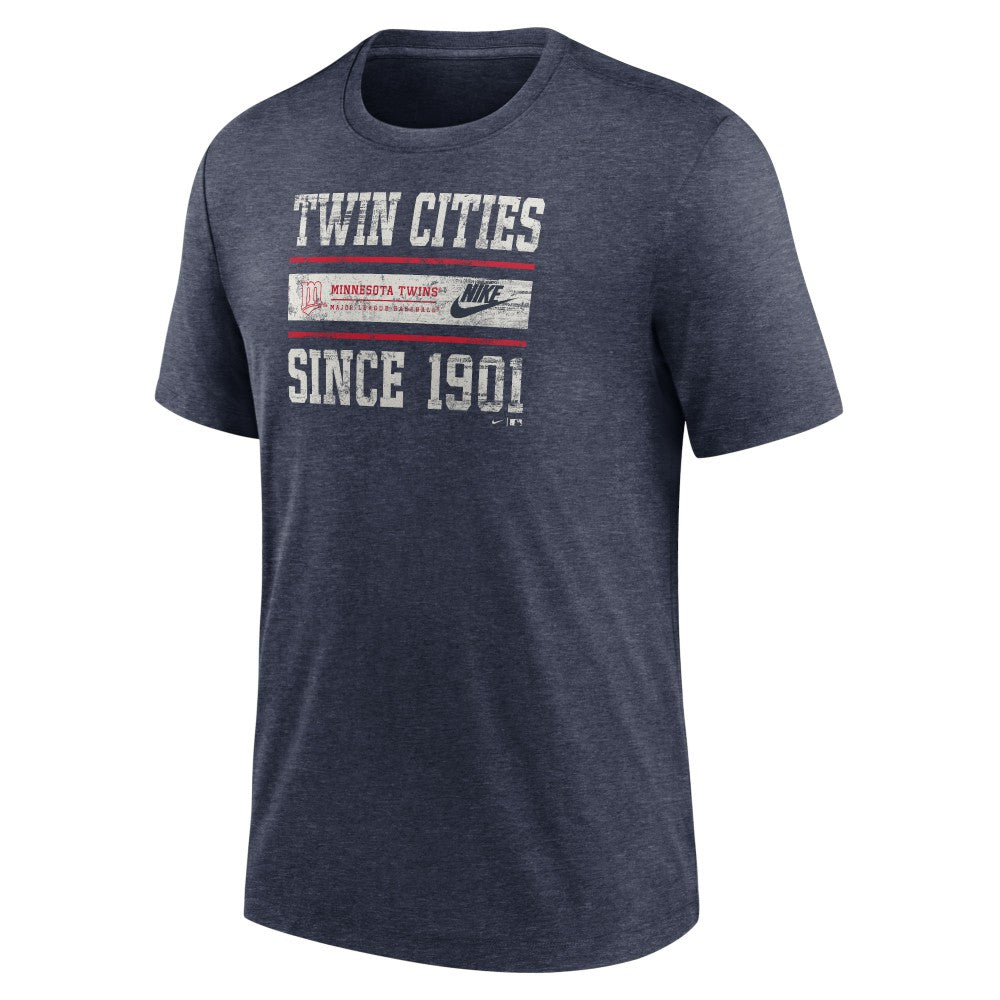 Minnesota Twins Nike Cooperstown Collection Local Stack Tri-Blend T-Shirt Discount